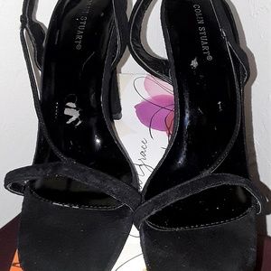 Suede 3 inch heels sandals